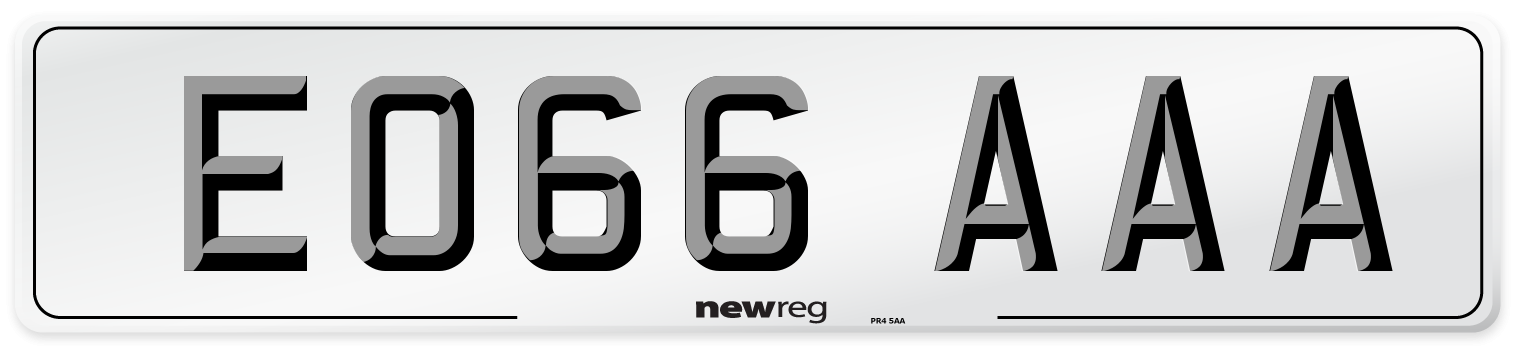 EO66 AAA Number Plate from New Reg